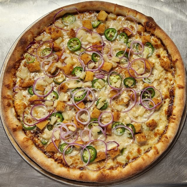 BBQ Chicken Pizza.